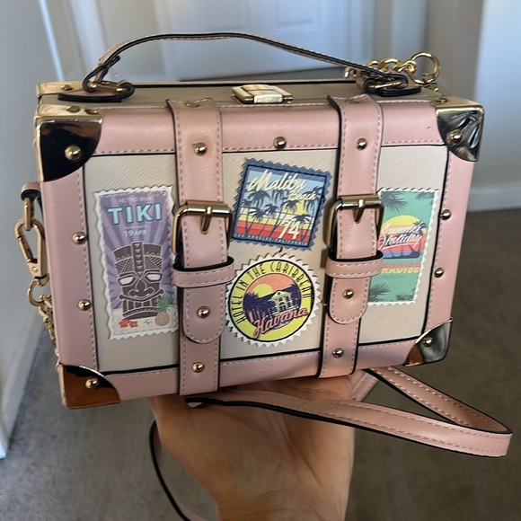 Aldo Crossbody Mini Travel Trunk Bag - Picture 2 of 2